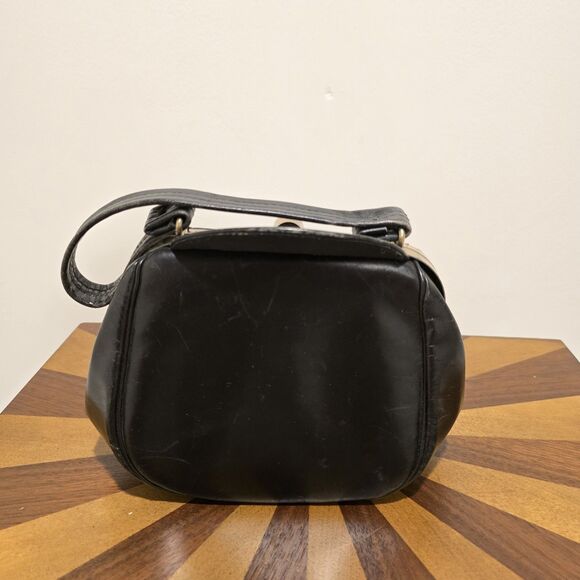 True Vintage 50s Roth-Made Mini Evening Bag Purse Black Calf Leather Chic READ - Picture 4 of 14